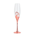Wedding Champagne Glasses Hearts Inside Golden Toasting Flute Wine Glass Goblet Party Lover Anniversary Valentine's Day Gifts