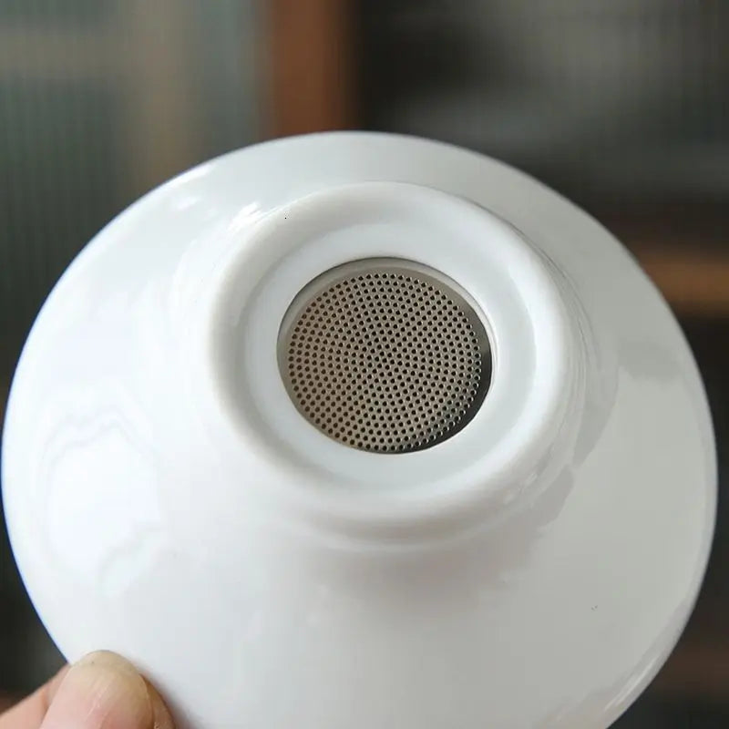 Tea Cups Porcelain Service Gaiwan Mug of Ceremony Teapot Chinese Portable Kung Fu Travel Set Ceramic Teacup with Filter