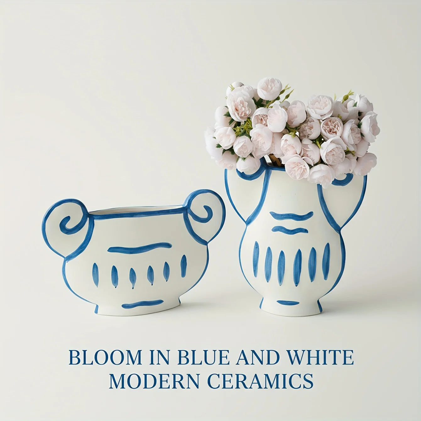 Hand Painted Retro Ceramic Vase for Home Decor Aesthetic Flower Holder Desktop Ornament Hydroponic