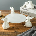 European Creative Ceramic Rabbit Cake Plate Wedding Dessert Stand Fruit Tray Home Decor