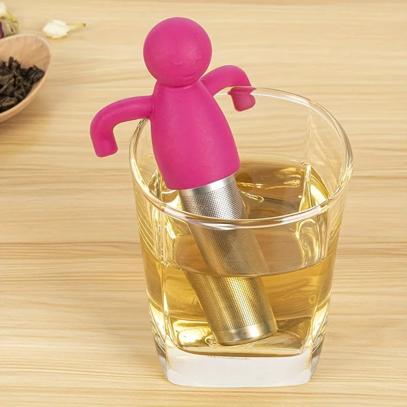 New Human Shape Tea Filter Stainless Steel Tea Strainer Creative Tea Infuser Simple Design