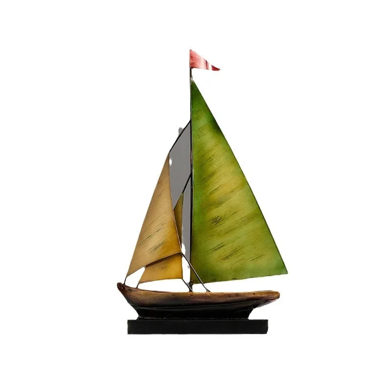 Creative Smooth Sailing Ship Model Decor for Living Room TV Cabinet Wine Bar Office Desk Luxury Ornament