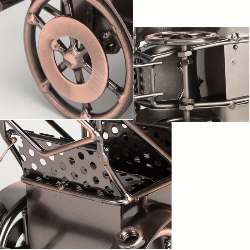 Iron Motorcycle Model Creative Office Desk Decor Metal Craft Ornament Multiple Styles Available