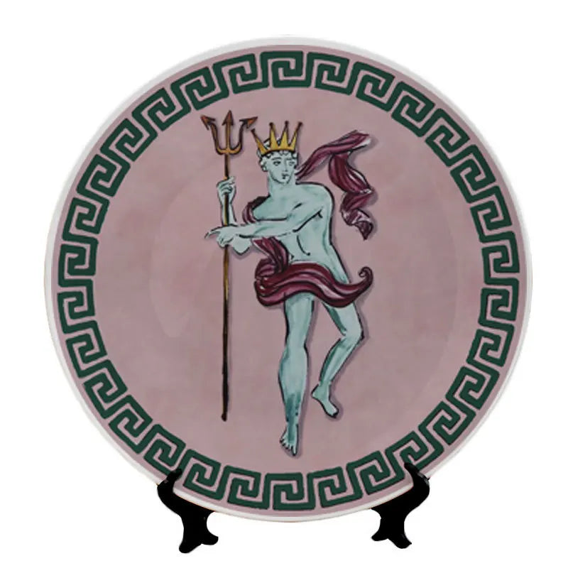 8'' Italian Ginori 1735 Neptune Journey Ceramic Plate Wall Decor for Living Room Bedroom