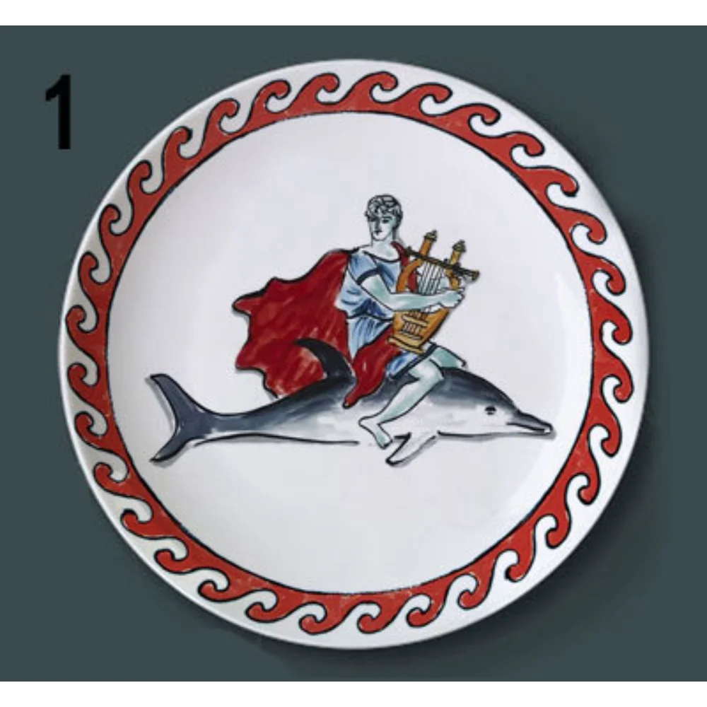 8'' Italian Ginori 1735 Neptune Journey Ceramic Plate Wall Decor for Living Room Bedroom