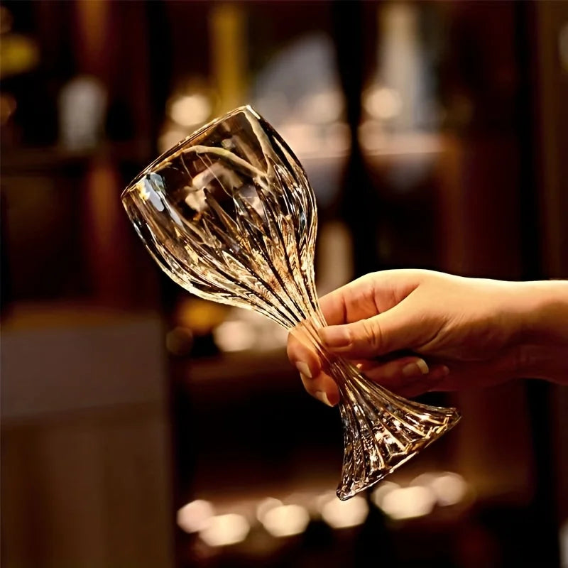 Luxury Crystal Gold Trim Wine Glass Lead Free Elegant Highball Champagne Cup for Home
