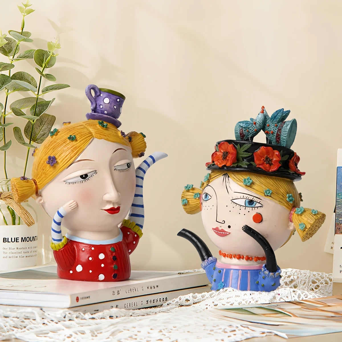 Bohemian Girl Resin Figurine Colorful Home Decor Creative Art Craft Hot Sale New Arrival