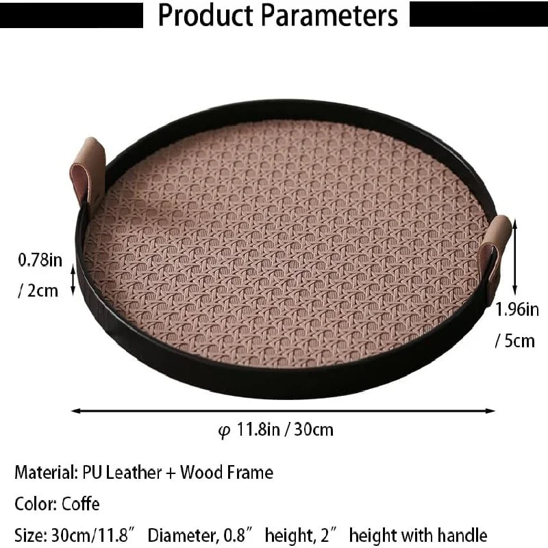 Leather Tray Vintage Storage Tray For Home Room Living Room Office Decor For Christmas Valentine's Day New Year Decor