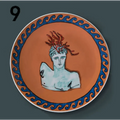 8'' Italian Ginori 1735 Neptune Journey Ceramic Plate Wall Decor for Living Room Bedroom