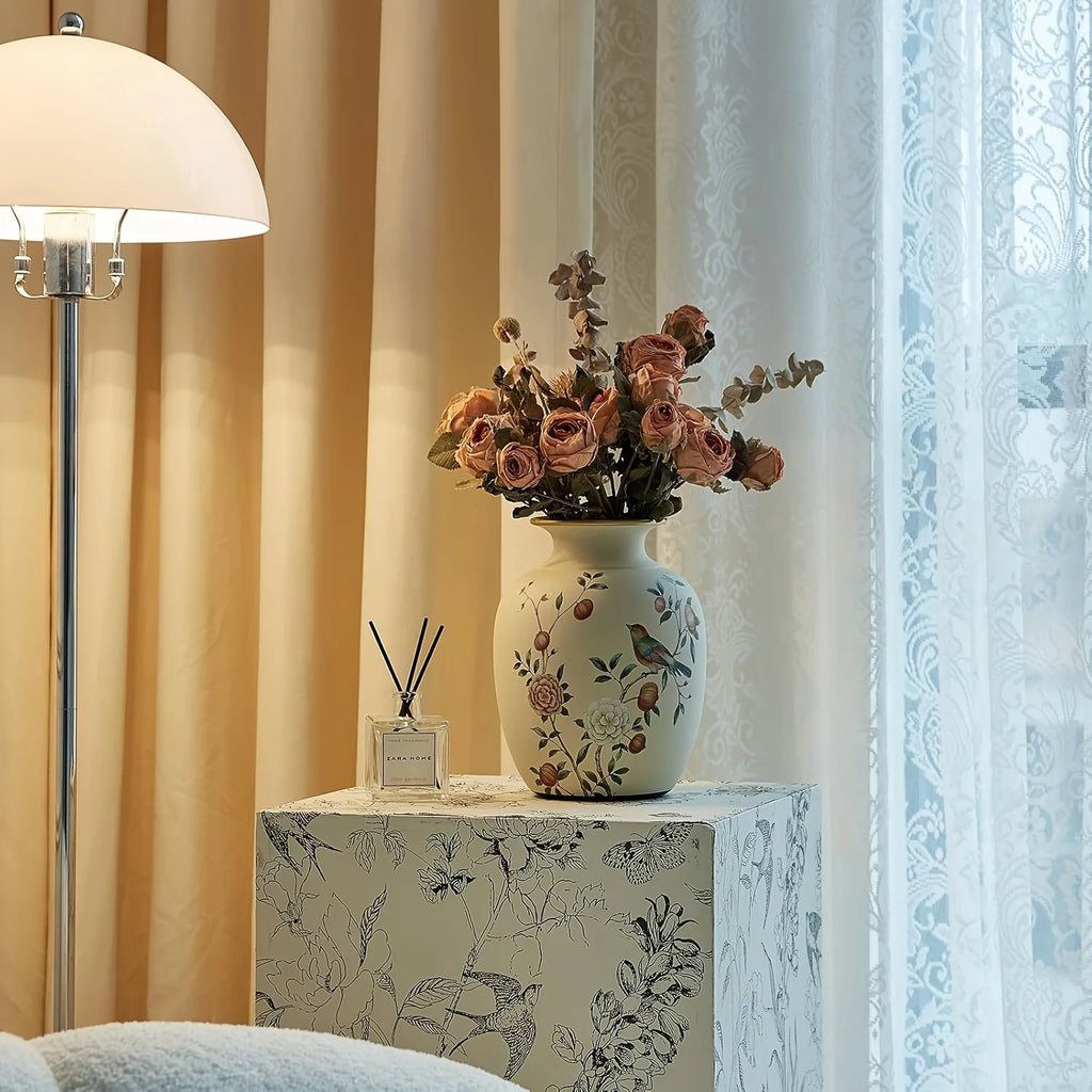 New Chinese Style Ceramic Vase for Living Room Flower Arrangement Dining Table Decor