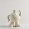 Creative Creamy Big Foot Vase for Home Decor Living Room TV Cabinet Tabletop Cute Flower Pot