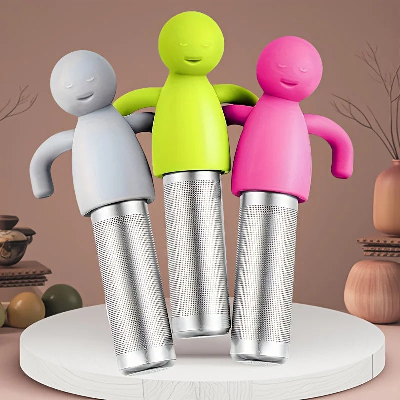 New Human Shape Tea Filter Stainless Steel Tea Strainer Creative Tea Infuser Simple Design