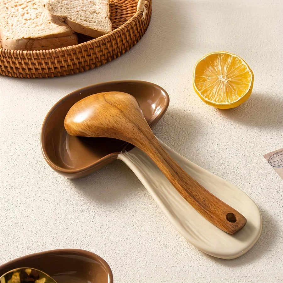 Modern Creative Mushroom Spoon Rest Heat Resistant Kitchen Dishware High Aesthetic Dining Tableware