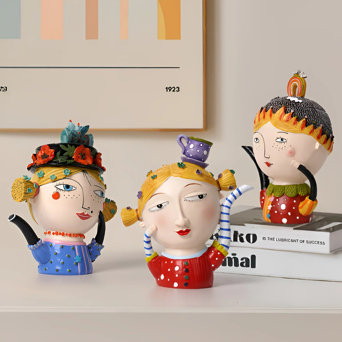 Bohemian Girl Resin Figurine Colorful Home Decor Creative Art Craft Hot Sale New Arrival